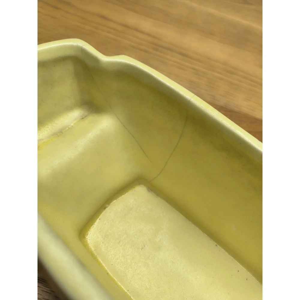 McCoy Pottery Planter Yellow Art Deco No. 341 Garden Club Matte MCM Vintage‎